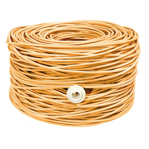 Premiertek 1000ft Cat6 23AWG Riser UTP Solid 4-Pairs Network Ethernet LAN Cable Bulk Orange (CAT6-CCA-1KFT-O)