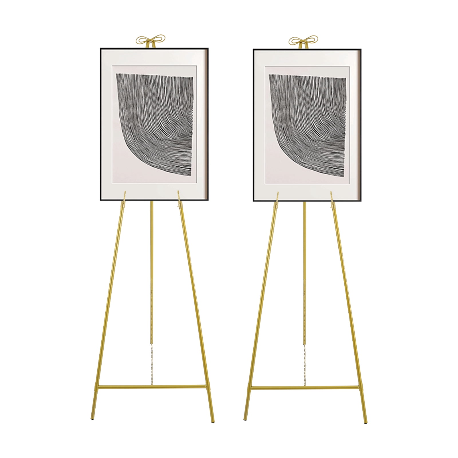 Wildnix Gold Roadway Wedding Stand, Triangular Display Easel, Adjustable Tilt and Hook, Perfect for Wedding Decorations and Events