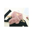 thumbnail image 6 of INSPIRE CHIC Women's Fluffy Faux Fur Collar Scarf Rabbit Ears Plush Neck Wrap, 6 of 7