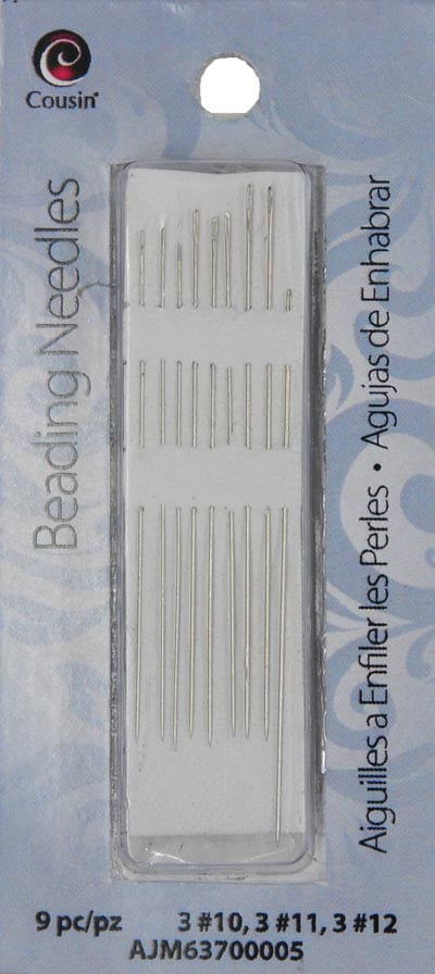 9 Aiguilles à perler assorties