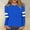 Blue, variant on Royisotas Casual Womens Tops Mint Green Striped Long Sleeve Fall and Winter Plus Size for Shirts Loose Fit Crew Neck TShirts