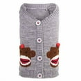 thumbnail image 2 of The Worthy Dog Cardigan Chaussette Singe pour Chiens, Très Petit, Gris, 2 of 4
