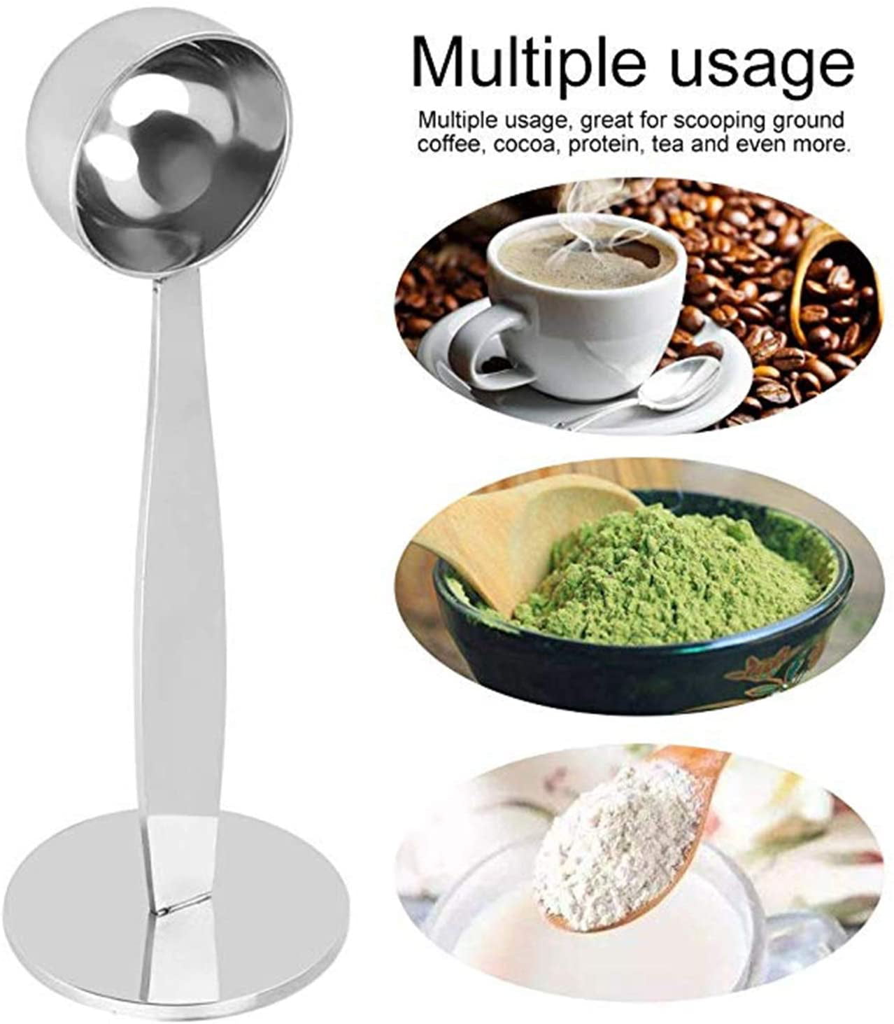 Coffee Spoon Bean Measuring Spoon, Coffee Cleaning Brush