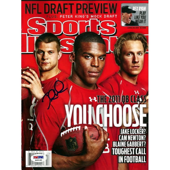 Jake Locker Autographed Sports Illustrated Magazine Washington Huskies PSA/DNA RookieGraph 16386