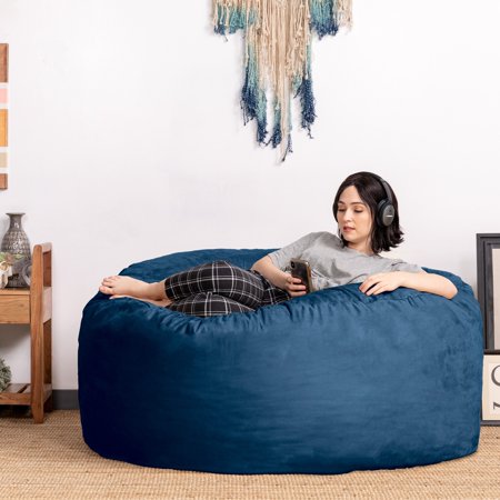 Jaxx Bean Bags Jaxx 5-ft. Giant Bean Bag Chair Navy