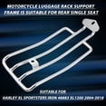 thumbnail image 2 of Portaequipajes para motocicletas JM plateado 280 mm compatible con Harley XL Sportster 883 XL1200 1985-2003, 2 of 5