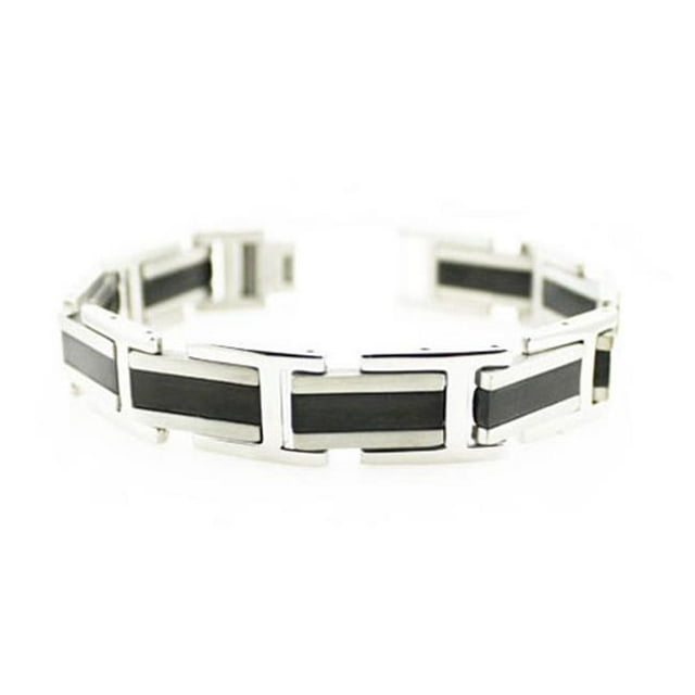 EWC B32176 Two-Tone Mens Stainless Steel Bracelet 8.75 in.