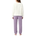thumbnail image 6 of NominalSnug Women's Fuzzy Fleece Pajamas Set Flannel Winter Warm Fuzzy Sherpa Pjs Long Sleeve Cozy Sleepwear for Women, 6 of 8