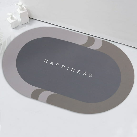 Summercome Modernized Bath Mat, Modernized Magic Bathroom Mat, Bathroom Mat Quick Dry, Modrnizd Magic Mat - The Magic Mat, Super Absorbent Non Slip Quick Dry Bath Mat Rug, 15.7 x 23.6in, Dark Gray