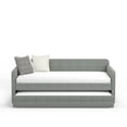 thumbnail image 4 of Tufted Twin Daybed with Roll-Out Trundle in Stone, 4 of 9