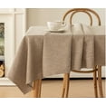 thumbnail image 4 of Xukmct Rectangle Table Cloth Linen Tablecloth Waterproof Decorative Soft Fabric Table Cover for Dining/Buffet/Wedding, 43" x 63", 4 of 8