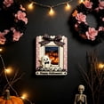 thumbnail image 4 of Btomtd Halloween Picture Frames Ornament with Ghost and Pumpkin Fence Shape, 4.7" x 4" Picture Frame with Adhesive Dots for Tabletop Decor, D, 4 of 6