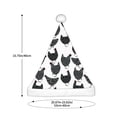 thumbnail image 3 of Haiem Retro Rooster Pattern Santa Hat Confortable Velvet Christmas Hat for Christmas Party Favors Fit for Adults Men Women, 3 of 6