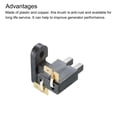 thumbnail image 4 of Uxcell 168F Ordinary Generator Carbon Brush 1.6 x 0.6 Inch Assembly Replacement, 4 of 7