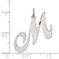 thumbnail image 4 of 925 Sterling Silver Dainty Letter M Initial Name Monogram Necklace Charm Pendant, 4 of 8