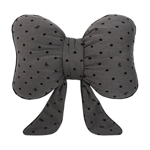 Dotted Bow Waist Pillow Home Decor Cuddle Pillow Holiday Gift 38 cm x 30 cm Soft Polyester Filled Cushion