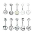 thumbnail image 1 of Tachiuwa 10PCS Lot Body Piercing Labret Tongue Eyebrow Barbells Mix Jewelry, 1 of 9