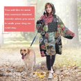 thumbnail image 4 of Wearable Oversized Blanket,Pioneer Flower Floral Print Pattern Wearable Blanket Hoodie for Adults,Cozy Hooded Blankets with Super Pockets,Super Warm Fuzzy Pullover for Women & Men, 4 of 6