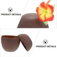thumbnail image 6 of Homoyoyo Set of 2 Brown Plastic Luau Party Cups Reusable Drinkware for Hawaiian Themed Celebrations and Tropical Events, 6 of 6