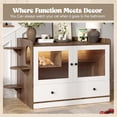 thumbnail image 5 of 43'' Hidden Cat Litter Box Wooden Furniture Enclosure with Drawer and Stairs Washroom for Bedroom, 5 of 10