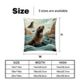 thumbnail image 5 of Sea Lion Pillow Covers Sets - Decorative Pillows for Bed and Couch - Unique Patterns - Available in 16x16, 18x18, and 20x20 Inches - Set of 2 for Any Occasion, 5 of 6
