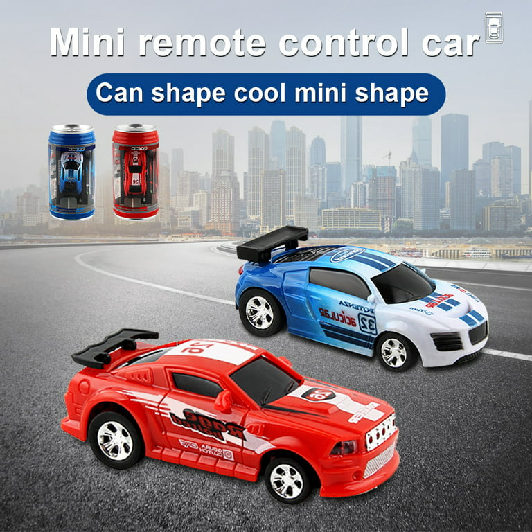 PENGXIANG Toy Cars for 1 2 3 4 5 6 Year Old Boys,Mini Coke Can Speed Rc  Radio Remote Conrtol Micro Racing Car with Led Lingts Toys Kids Gift,Two  colors to choose