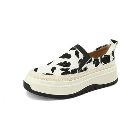 

Women s Casual Slip-on Shoes Trendy Comfortable Walking Sneakers Stylish Flat Shoes Non-Slip Platform Shoes Breathable Ladies Loafers Play Sneakers for Women