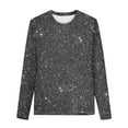 thumbnail image 6 of Maean Kids Girls Shirt Long Sleeve Crewneck Sequin Printed Causal Tunic Shirts Tops Solid Color Blouse, 6 of 6