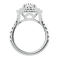 thumbnail image 3 of Unique Moments 2.50 Ct Lab Grown Split Shank Round Halo Diamond Engagement Ring 14K White Gold, 3 of 7