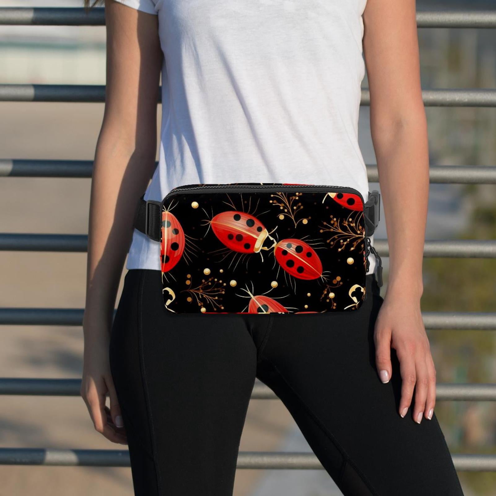 Coccinella septempunctata Lightweight Adjustable Waist Pack with Extension Strap - Unisex Fanny Pack Money Belt