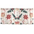 thumbnail image 7 of Yayeee Kitchen Curtains Tier Set of 2 Light Filtering 57"x36" Over Sink Window Panels, Beige Christmas Candy Canes, 7 of 7