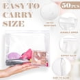 thumbnail image 3 of Bolsa de maquillaje Xuniea Mini, transparente, 50 unidades, organizador de PVC impermeable, 3 of 7