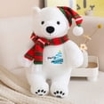 thumbnail image 3 of Bufanda creativa y linda para la barriga, oso polar, muñeco de peluche suave, oso de Navidad, almohada para abrazar la barriga, regalo navideño, 3 of 5