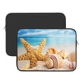 thumbnail image 3 of Bingfone Beach Starfish Shell Laptop Sleeve Case 15 Inch, 360° Protective Computer Carrying Bag, 3 of 9