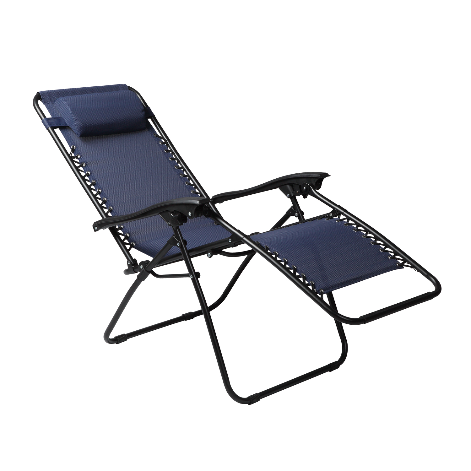 Zero Gravity Chairs Set of 4 Pool Lounge Chair Zero Gravity Recliner Lawn Patio Outdoor Porch Beach Backyard Anti Gravity Chair Folding Reclining Camping Chair, Blue - image 3 of 8