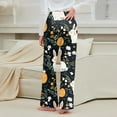 thumbnail image 5 of JGNGSHN Women's Easter Pajama Pants, Soft Sleepwear with Drawstring Waist, Wide Leg Lounge Pants Black XL, 5 of 7