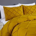 Chezmoi Collection Berlin Mustard Yellow Pinch Pleat Comforter Set Full