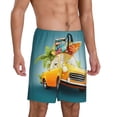 thumbnail image 2 of Bixox Men's Summer Funny Retro Car printed lightweight casual shorts, soft sleep shorts with pockets., 2 of 7