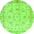 thumbnail image 1 of Ahgly Company Indoor Round Oriental Green Traditional Area Rugs, 4' Round, 1 of 4