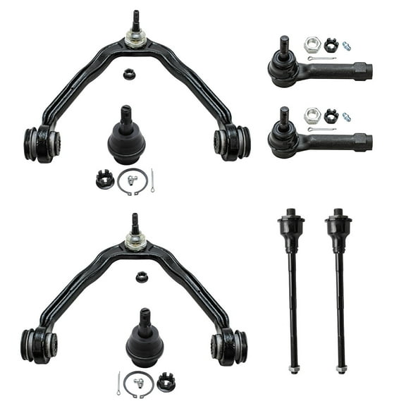 Detroit Axle - Front End 8pc Suspension Kit for Chevy GMC Silverado Sierra Yukon XL Suburban Avalanche 1500 Tahoe Cadillac Escalade ESV EXT Upper Control Arms Lower Ball Joints Tie Rods
