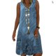 thumbnail image 1 of Vestido De Mujer Con Cuello En V Vestido De Chaleco Sin Mangas Con Estampado De Tela De Verano, Gris, L Eigraketly AP002185-03, 1 of 4