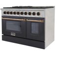 thumbnail image 2 of 48 in. 6.7 cu. ft. Dual Fuel Range for Propane Gas in Black and Gold, 2 of 11