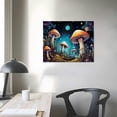 thumbnail image 3 of HOMICOZI Canvas Wall Art for Bedroom Psychedelic Mushroom Paintings Wall Decorations for Office Canvas Art Pictures Starry Night Sky Artwork Home Decoration Wall Decor for Living Room 20x16 inch, 3 of 4