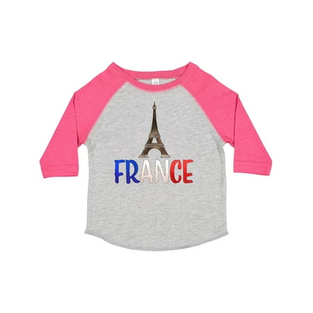 

Inktastic France Eiffel Tower Flag in Text Gift Toddler Boy or Toddler Girl T-Shirt