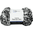 thumbnail image 2 of Mainstays Faux Fur Couture Yarn, 54 yd, Black, 100% Polyester, Super Bulky, Pack of 2, 2 of 7