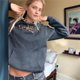 thumbnail image 4 of Sudadera de Mujer de Larga con Media Cremallera, Estilo Oversize, Holgada y Suave Al Tacto, con Bolsillos Gris XXL, 4 of 6