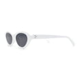 thumbnail image 4 of Womens Classic Mod Soft Cat Eye Plastic Sunglasses White Black, 4 of 4