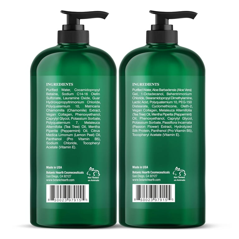 Botanic Hearth Tea Tree Shampoo and Conditioner Set, Vegan