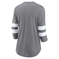 thumbnail image 3 of Women's Fanatics Heathered Gray Cleveland Browns Primary Logo 3/4 Sleeve Scoop Neck T-Shirt, 3 of 3
