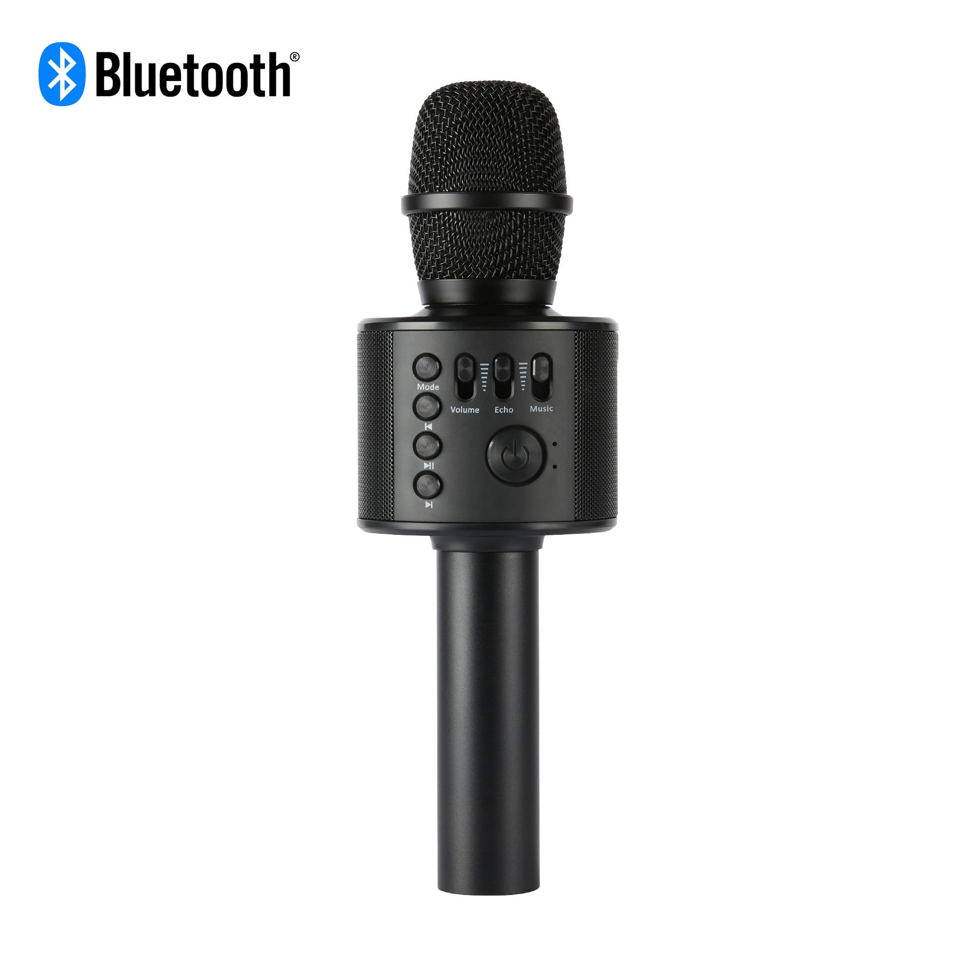 Tzumi Pop Solo Glow Karaoke Microphone, Rechargeable Bluetooth